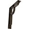 Ekena Millwork Maria Wrought Iron Bracket, (Triple center brace), Antiqued Pale Gold 2"W x 10"D x 12"H BKTM02X10X12TMAAPG - alternate 1